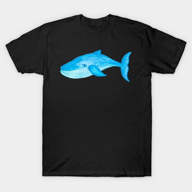 Watercolor whale T-Shirt by zaher97